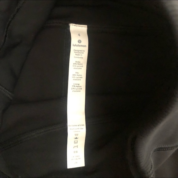 Lululemon Leggings Size 4, Black - Picture 2 of 10
